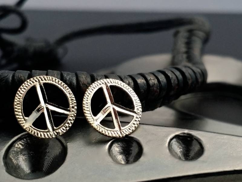 14K Peace Zeichen Ohrringe, & Love Beiträge von ArevGold