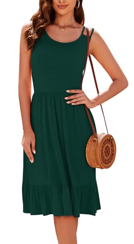 Sommerkleid Damen Ärmellos Strandkleid A-Linien leicht luftig Freizeitkleid Mit Gummi Taille Sommerkleid Damen Ärmellos Strandkleid A-Linien leicht luftig Freizeitkleid Mit Gummi Taille von Arevill