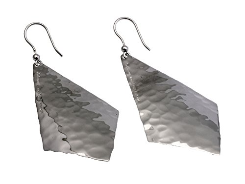 Arfasatti Sterling Silber 925 Gehämmert Ohrringe Rhombus Handgefertigt in Italien von Arfasatti