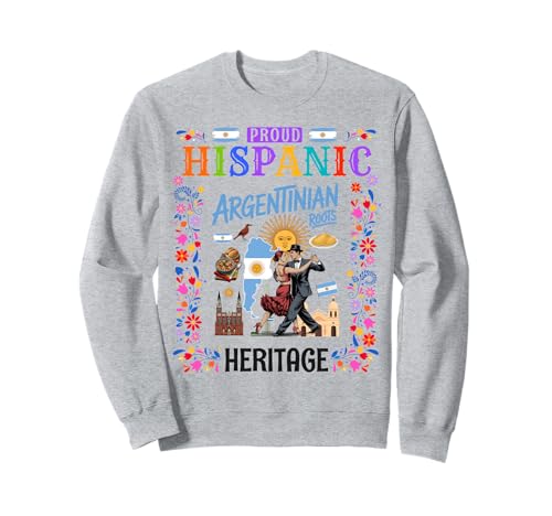 Argentinische Flagge, Idee für Frauen, argentinisches hispanisches Erbe Sweatshirt von Argentina Flag Hispanic Accessories Ideas For Kids