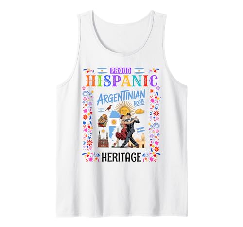 Argentinische Flagge, Idee für Frauen, argentinisches hispanisches Erbe Tank Top von Argentina Flag Hispanic Accessories Ideas For Kids