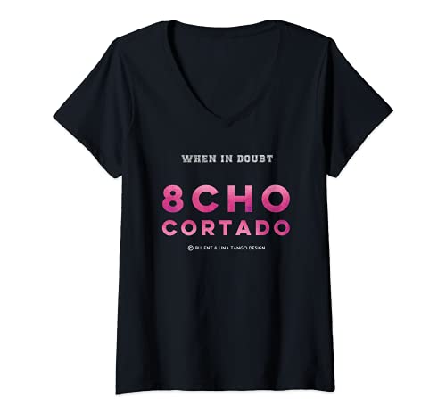 Damen When in Doubt, Ocho Cortado - Argentine Tango T-Shirt mit V-Ausschnitt Damen When in Doubt, Ocho Cortado - Argentine Tango T-Shirt mit V-Ausschnitt von Argentine Tango - Tango Design by Bulent & Lina
