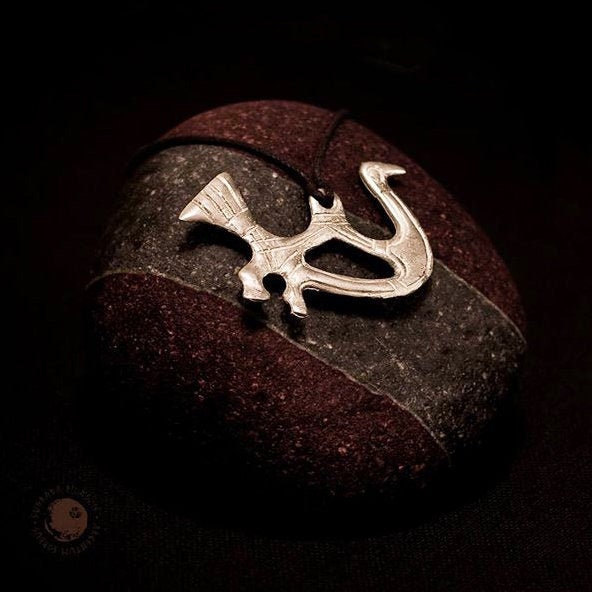 Der Wasservogel Silber-Anhänger - Amulett, Wikingerzeit von ArgentumSorbus