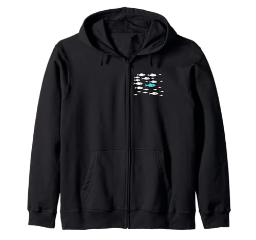Fish Swim with the Current in the Sea T-Shirts für Damen und Herren Kapuzenjacke von Argument and Opposition Without Understanding Tees