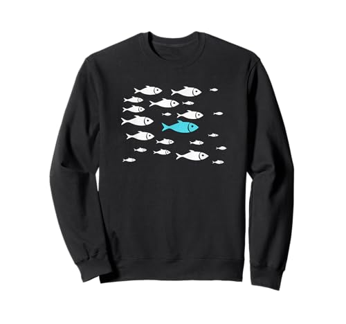 Fish Swim with the Current in the Sea T-Shirts für Damen und Herren Sweatshirt von Argument and Opposition Without Understanding Tees