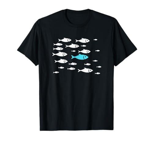 Fish Swim with the Current in the Sea T-Shirts für Damen und Herren T-Shirt von Argument and Opposition Without Understanding Tees