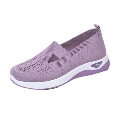 Argumub Annelie Schuhe Damen, Orthopädische Schuhe Damen, Sommer Bequeme Slip On Lightweight Breathable Walking Shoes (Hellviolett, Erwachsene, 38, Numerisch, EU Schuhgrößensystem, M) von Argumub