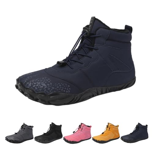 Argumub Barfuss Schuhe Damen Winter, Barfußschuhe Damen Herren Herbst Winter, Barfussschuhe Wasserfest Wanderschuhe (Dunkelblau, Erwachsene, Damen, 43, Numerisch, EU Schuhgrößensystem, M) von Argumub