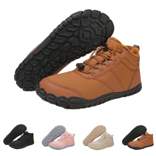 Argumub Barfuss Schuhe Damen Winter, Winter Barfußschuhe Damen Herren, Wasserdicht Barfußschuhe Damen Herbst Winter (908-Braun, Erwachsene, 38, Numerisch, EU Schuhgrößensystem, M) von Argumub