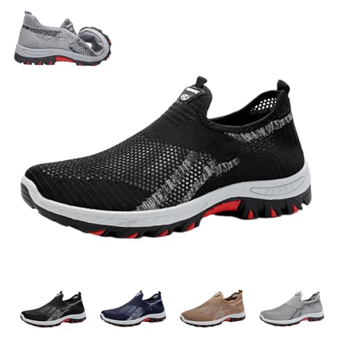 Argumub Cooling Comfort Sneaker, Atlacoast Schuhe Für Herren, Mesh Atmungsaktive Anti-Rutsch Slip-On Walking Schuhe, Wanderschuhe (Schwarz, Erwachsene, Herren, 44, Numerisch, EU Schuhgrößensystem, M) Argumub Cooling Comfort Sneaker, Atlacoast Schuhe Für Herren, Mesh Atmungsaktive Anti-Rutsch Slip-On Walking Schuhe, Wanderschuhe (Schwarz, Erwachsene, Herren, 44, Numerisch, EU Schuhgrößensystem, M) von Argumub