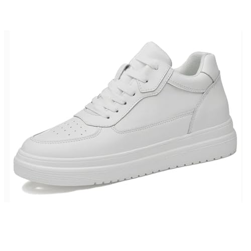 Argumub Elevate Shoes Herren 6/8/10cm, Schuhe Die Größer Machen Herren Atmungsaktiv rutschfest Unsichtbarkeit (8cm-Weiß, Erwachsene, Herren, 45, Numerisch, EU Schuhgrößensystem, M) von Argumub