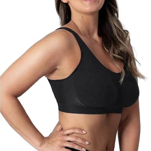 Argumub Glammering Shapewear BH Glammering Premium Wireless Shaper Bra Sports Bra Bustier Push up Padded (DE/NL/SE/PL, Alphanumerisch, L, Regular, Regular, Black) von Argumub