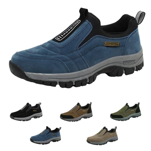 Argumub Hatme Schuhe, Hatme Wanderschuhe, Hatme Orthopädische Wanderscguhe, Casual rutschfeste Slip On Sportschuhe (Dunkelblau, Erwachsene, Herren, 45, Numerisch, EU Schuhgrößensystem, M) von Argumub