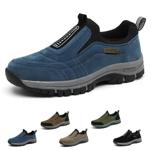 Argumub Hatme Schuhe, Orthopädische Herren Wanderschuhe Sportschuhe Atmungsaktive Leichte Slip On Schuhe (Dunkelblau, Erwachsene, Herren, 41, Numerisch, EU Schuhgrößensystem, M) von Argumub