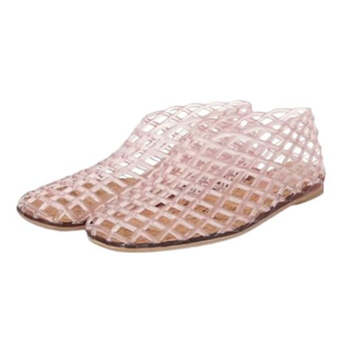 Argumub Jelly-Schuhe für Damen, Mesh-Ballerinas, Jelly-Sandalen zum Hineinschlüpfen (Pink, Erwachsene, 39, Numerisch, EU Schuhgrößensystem, M) von Argumub