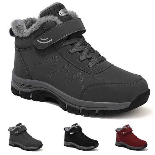 Argumub Orthoboots Pro - Ergonomische Winterstiefel Rutschfeste Wander Schneestiefel Herbst mittleren Alters ältere Menschen (Grau, Erwachsene, Damen, 39, Numerisch, EU Schuhgrößensystem, M) von Argumub