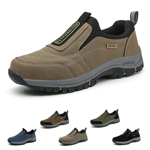 Argumub Orthomotion Gesundheitsschuh, Podowalk Wander und Komfortschuh, Hatme Schuhe Orthopädische Herren Wanderschuhe (Khaki, Erwachsene, 47, Numerisch, EU Schuhgrößensystem, M) von Argumub