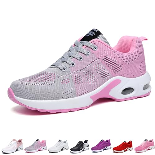 Argumub Orthoshoes Cloudwalk Pro Orthoback Schuhe Orthopädische Schuhe Damen Sneaker Ergonomic Pain Relief Shoe (Grey pink, Erwachsene, Damen, 36, Numerisch, EU Schuhgrößensystem, M) von Argumub