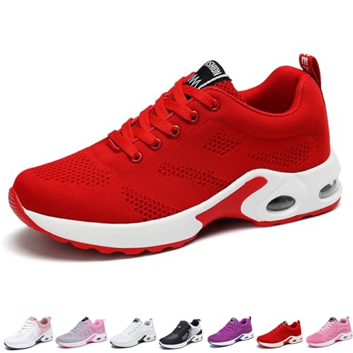 Argumub Orthoshoes Cloudwalk Pro Orthoback Schuhe Orthopädische Schuhe Damen Sneaker Ergonomic Pain Relief Shoe (Red, Erwachsene, Damen, 40, Numerisch, EU Schuhgrößensystem, M) von Argumub