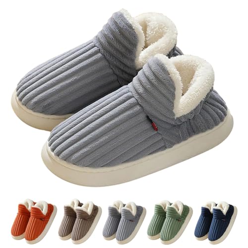 Argumub Pluffi the Cozy & Stylish Slipper, Sunmoine Cloud Slippers Winter Fur Fluffy Warm Snow Boots Unisex (Grau, Erwachsene, Damen, 42, Numerisch (von/bis), EU Schuhgrößensystem, 43, M) von Argumub