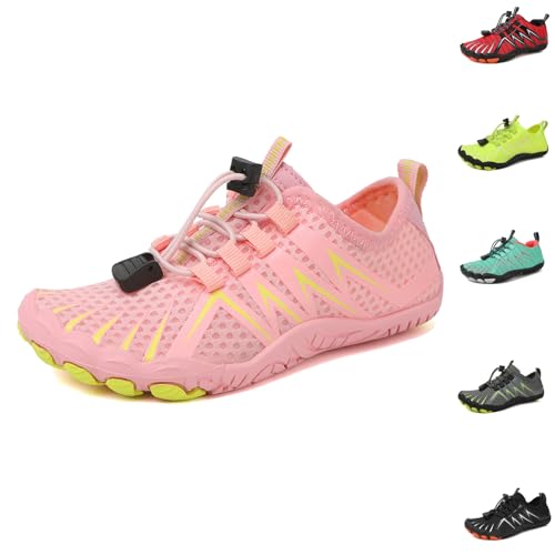 Argumub Wasserschuhe Kinder, Badeschuhe Sommer Aquaschuhe Jungen Mädchen Barfussschuhe Atmungsaktive Strandschuhe (Rosa, Kleinkind, Herren, 30, Numerisch, EU Schuhgrößensystem, M) von Argumub