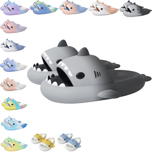 Sharklas Originales Kids, Cloud Shark Slides, Hai-Sandalen, offene Zehenpantoffeln, lässige Jungen- und Mädchen-Strandschuhe (B1, Grundschulkind, 24, Numerisch (von/bis), EU Schuhgrößensystem, 25, M) von Argumub