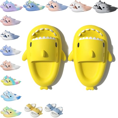 Sharklas Originales Kids, Cloud Shark Slides, Hai-Sandalen, offene Zehenpantoffeln, lässige Jungen- und Mädchen-Strandschuhe (Q1, Grundschulkind, 22, Numerisch (von/bis), EU Schuhgrößensystem, 23, M) von Argumub