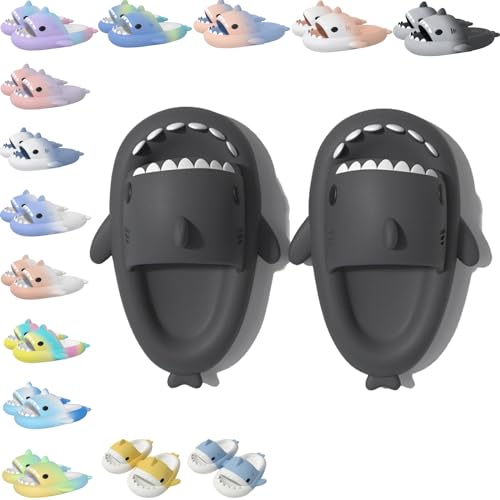 Sharklas Originales Kids, Cloud Shark Slides, Hai-Sandalen, offene Zehenpantoffeln, lässige Jungen- und Mädchen-Strandschuhe (T1, Grundschulkind, 24, Numerisch (von/bis), EU Schuhgrößensystem, 25, M) von Argumub