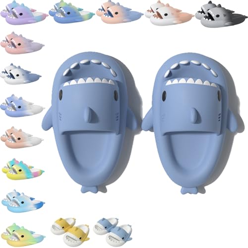 Sharklas Originales Kids, Cloud Shark Slides, Hai-Sandalen, offene Zehenpantoffeln, lässige Jungen- und Mädchen-Strandschuhe (V1, Grundschulkind, 22, Numerisch (von/bis), EU Schuhgrößensystem, 23, M) von Argumub