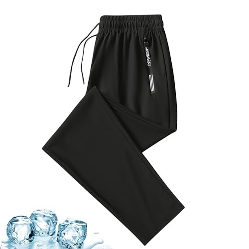 Stretchactive – Unisex Ultra Stretch Schnelltrocknende Hose bequeme Passform Stretchhose, Herren, Sommer, Eisseide, kühl, atmungsaktiv (DE/NL/SE/PL, Alphanumerisch, 4XL, Regular, Regular, Schwarz-B) von Argumub