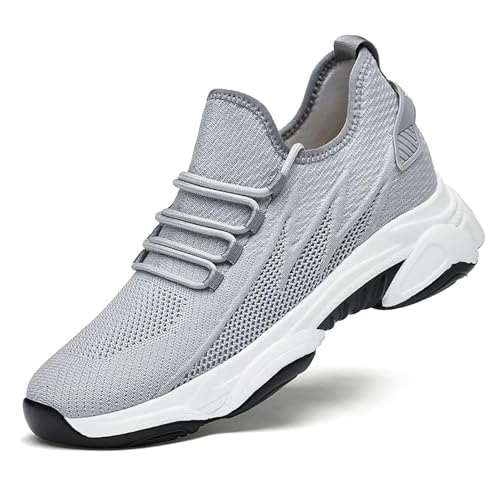 Tallure Sneakers Elevate Shoes Herren Damen 6/8/10cm, Schuhe Die Größer Machen Herren Atmungsaktiv rutschfest Unsichtbarkeit (Silber-8CM, Erwachsene, 36, Numerisch, EU Schuhgrößensystem, M) von Argumub