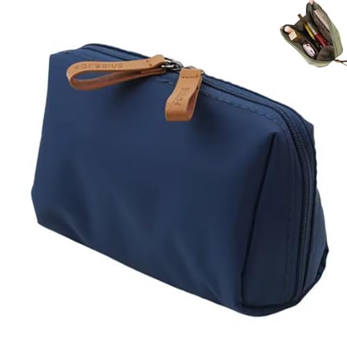 Tidynook Make-up-Tasche klein, Mini-Lippenstift-Make-up-Tasche, tragbare, einfache, wasserdichte Hand-Reise-Make-up-Tasche für Frauen (Blau) von Argumub