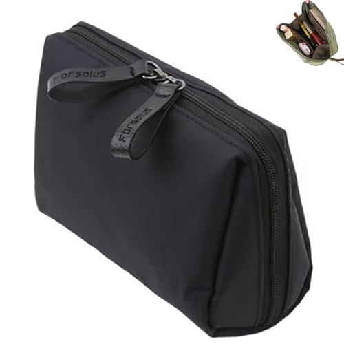 Tidynook Make-up-Tasche klein, Mini-Lippenstift-Make-up-Tasche, tragbare, einfache, wasserdichte Hand-Reise-Make-up-Tasche für Frauen (Schwarz) von Argumub