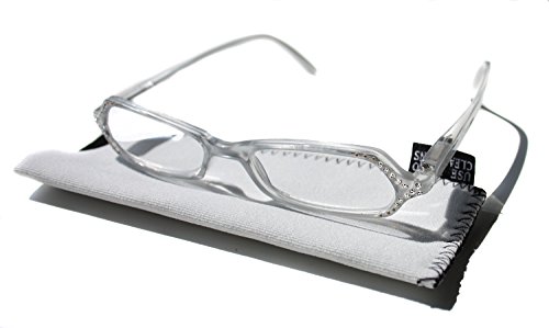 Argus Edle Damen Lesebrille Frauen Lesehilfe mit Strass +1,0 +1,5 +2,0 +2,5 +3,0 dpt. (+1,0 dpt., weiß) von Argus
