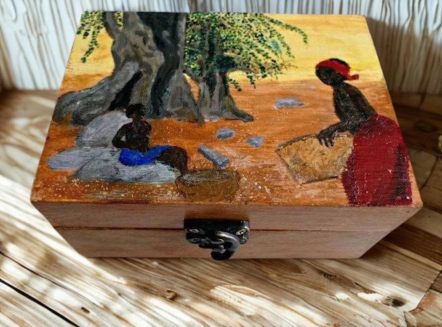 "Senegal" Schmuckschatulle Aus Holz Mit Zwei Fächern von ArhelCreation