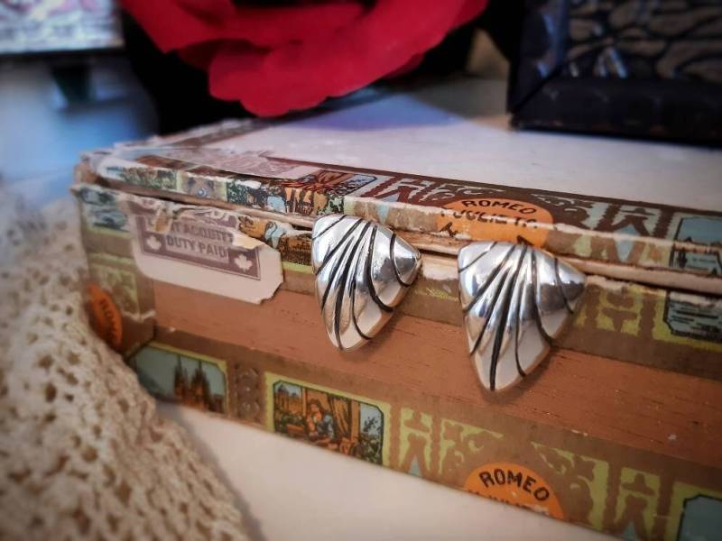 sterling Silber Schild Ohrringe von ArianeJulienDesign