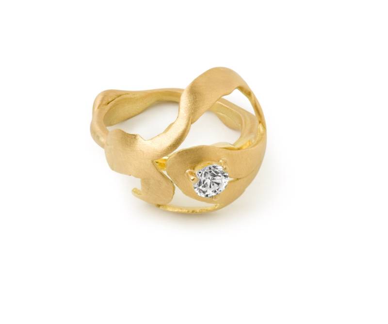 18 Kt Gold | Oder Platin Mit.31 Ct Vsii-Diamant-Ring Gebürstet 18 Kt Gold | Oder Platin Mit.31 Ct Vsii-Diamant-Ring Gebürstet von ArianeZurcherDesigns