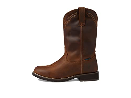 ARIAT Damen Delilah Western Stiefel mit runder Zehenpartie, wasserdicht Westernstiefel, Braun, Used-Optik, 38.5 EU von Ariat