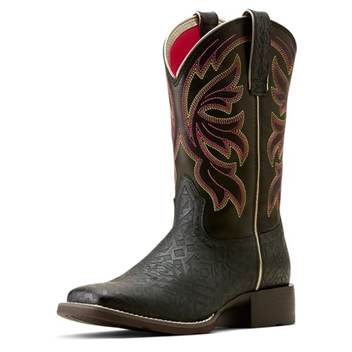 Ariat Damen Cowboystiefel BUCKLEY Westernreitstiefel Lederstiefel Schwarz 38 EU von Ariat