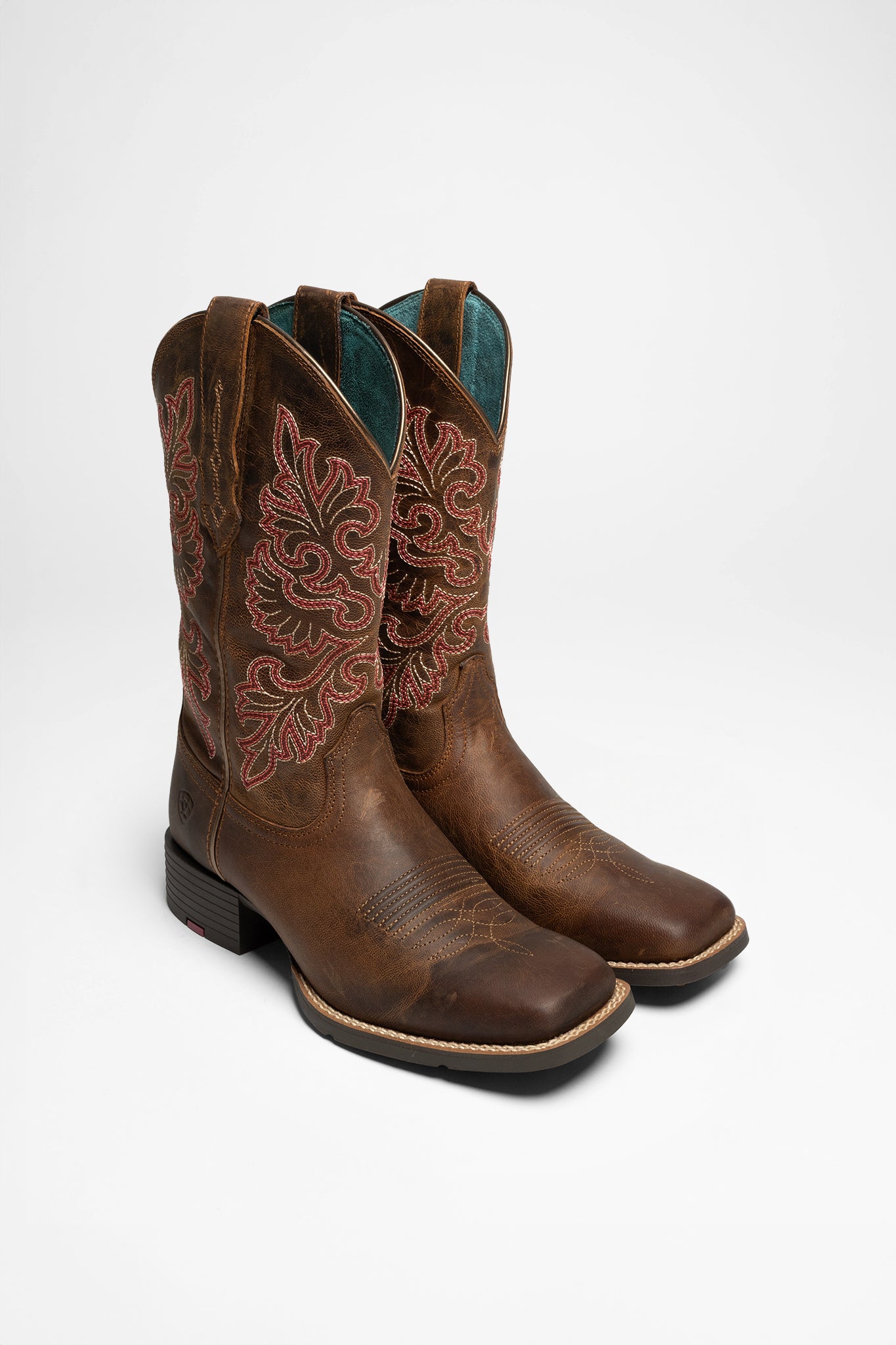 Ariat ROUND UP WIDE SQUARE TOE Damen Braun von Ariat