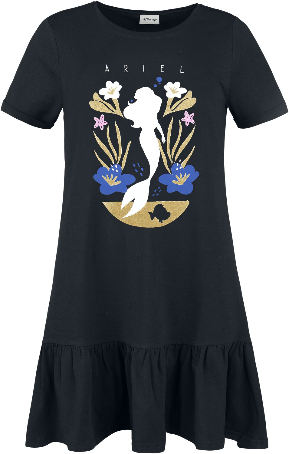 Arielle, die Meerjungfrau - Disney Kleid lang - Golden Age - S bis L - für Damen - Größe M - schwarz  - EMP exklusives Merchandise! von Arielle, die Meerjungfrau