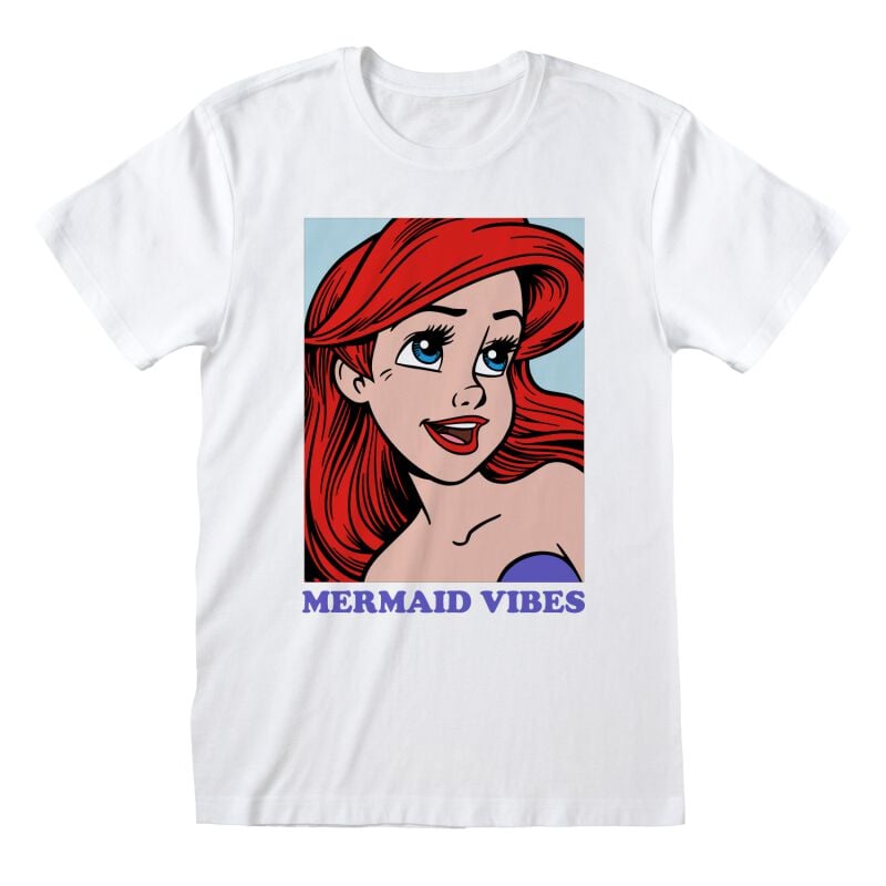 Arielle, die Meerjungfrau Disney Little Mermaid - Mermaid Vibes T-Shirt weiß in M von Arielle, die Meerjungfrau