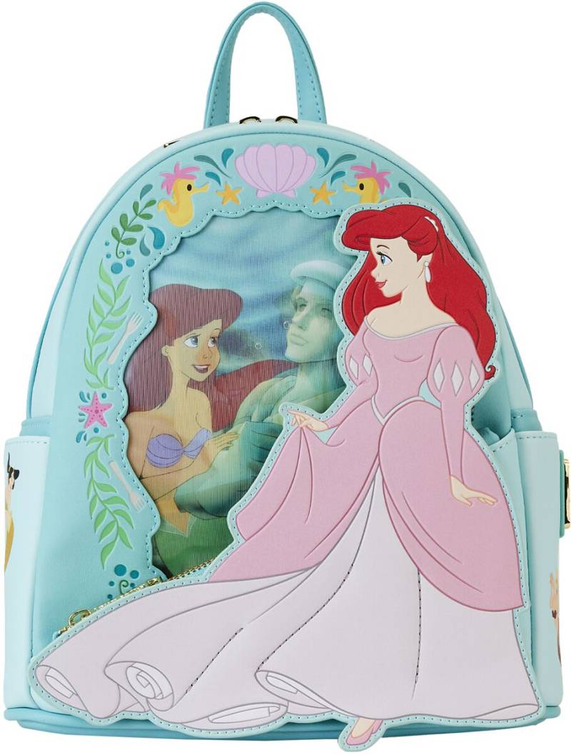 Arielle, die Meerjungfrau - Disney Mini-Rucksack - Loungefly - Princess Lenticular - für Damen - multicolor  - Lizenzierter Fanartikel von Arielle, die Meerjungfrau