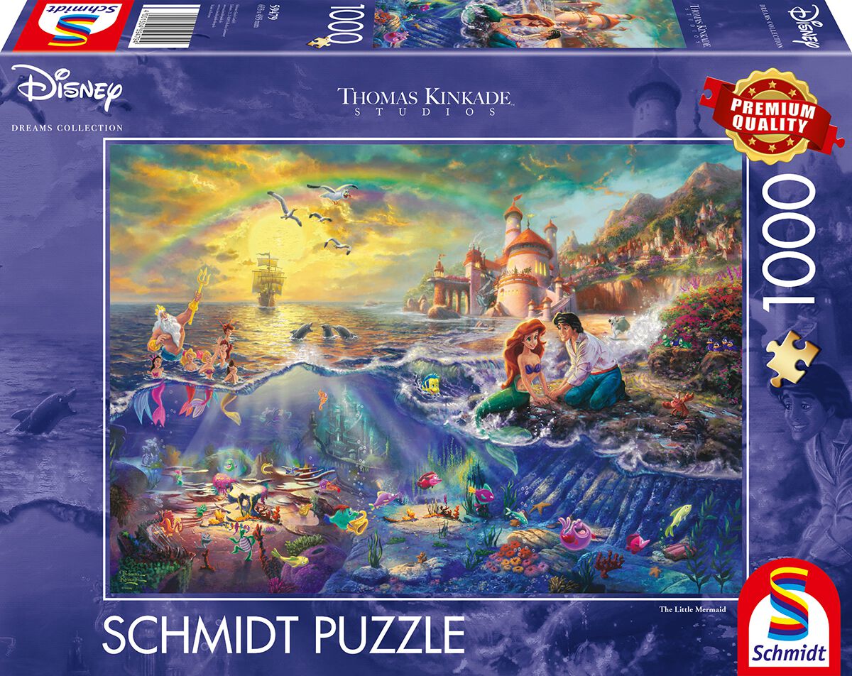 Arielle, die Meerjungfrau - Disney Puzzle - Thomas Kinkade Studios - Arielle - multicolor  - Lizenzierter Fanartikel von Arielle, die Meerjungfrau