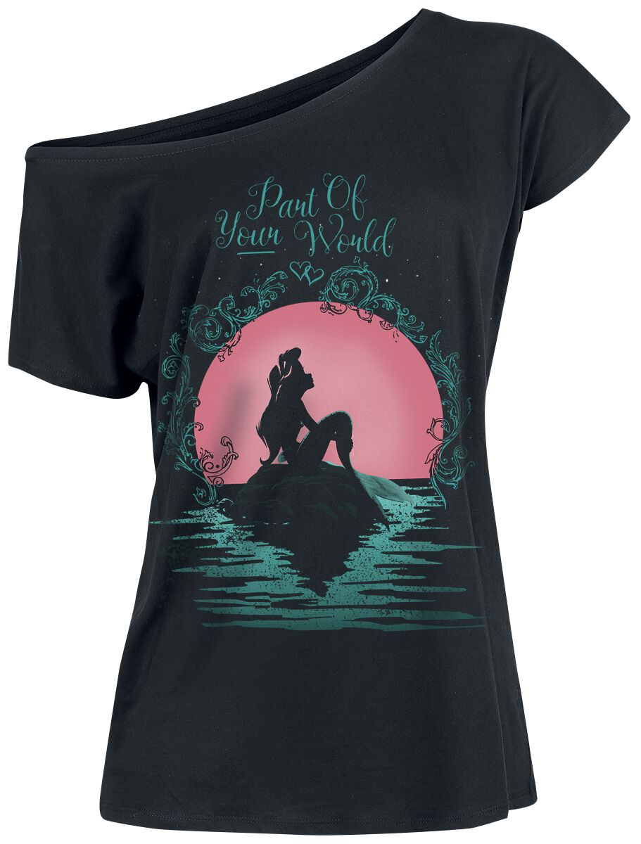 Arielle, die Meerjungfrau - Disney T-Shirt - Part Of Your World - S bis 5XL - für Damen - Größe 3XL - schwarz  - Lizenzierter Fanartikel von Arielle, die Meerjungfrau