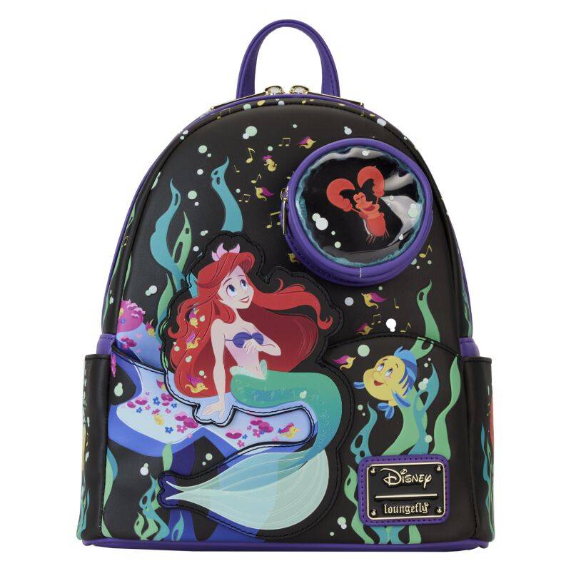 Arielle, die Meerjungfrau Loungefly - 35th Anniversary - Life is the Bubbles (Glow in the Dark) Mini-Rucksack multicolor von Arielle, die Meerjungfrau