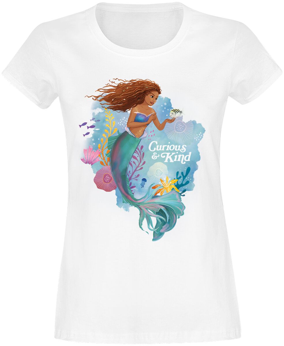 Arielle die Meerjungfrau - Disney T-Shirt - Curious And Kind - S bis XXL - für Damen - Größe L - weiß  - EMP exklusives Merchandise! von Arielle die Meerjungfrau