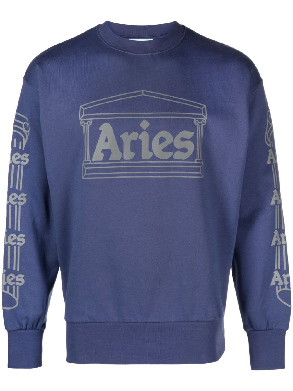 Aries Sweatshirt mit rundem Ausschnitt - Blau von Aries