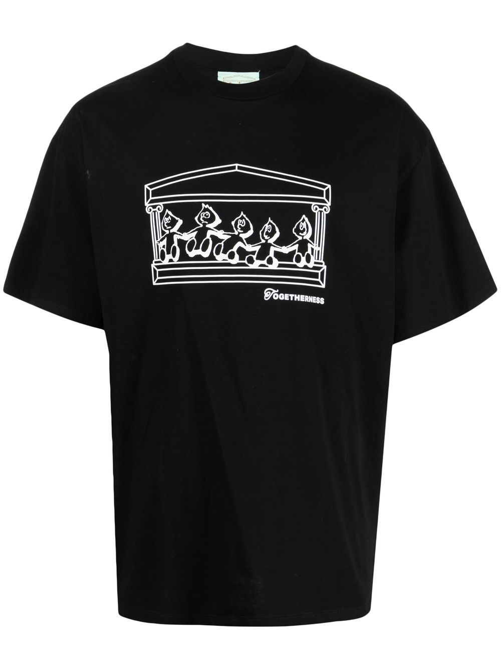 Aries T-Shirt mit Logo-Print - Schwarz von Aries