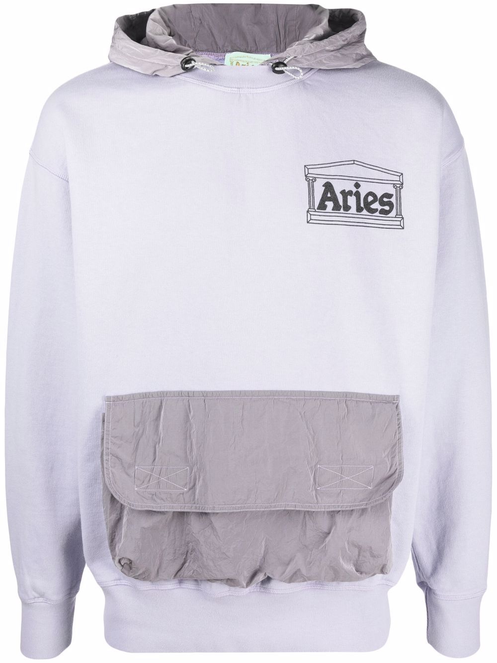 Aries Hoodie mit Logo-Patch - Violett von Aries